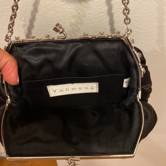 Beautiful Vanessa satin bag with rhinestones - Picture 9 of 10